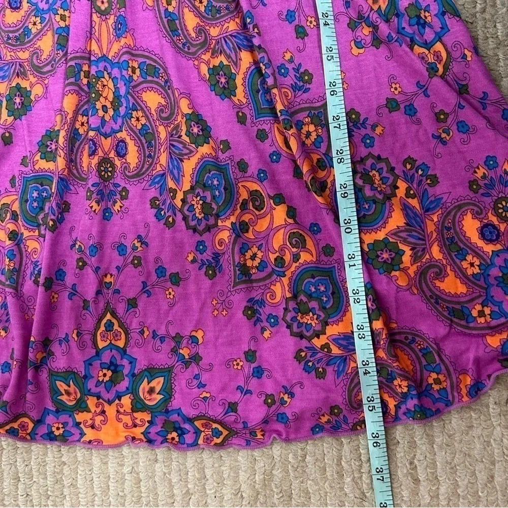 NWOT Free People Mixed Print V Neck Sleeveless Waist Tie Mini Dress
